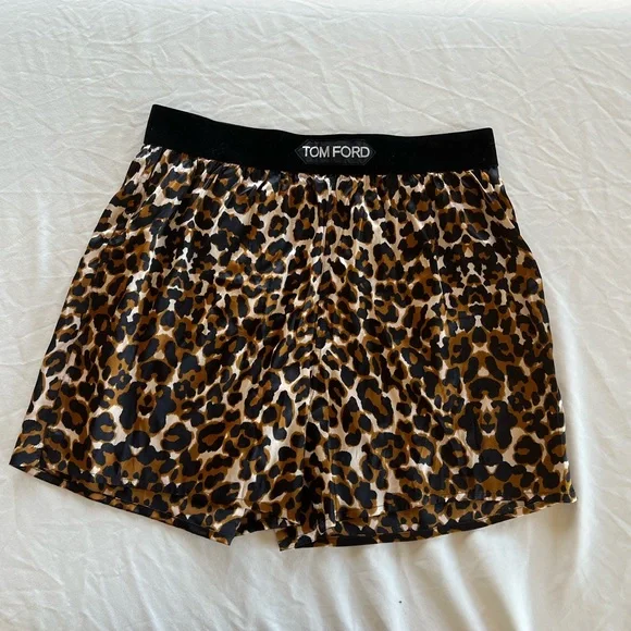 Authentic Tom Ford Silk Leopard Print Boxers - XS- NWOT